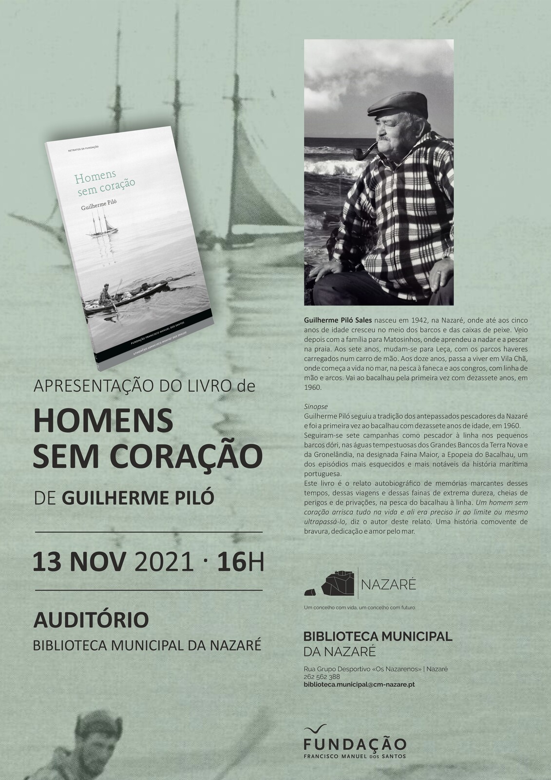 Apresentação do Livro de Guilherme Piló: “Homens sem coração” na Biblioteca Municipal 