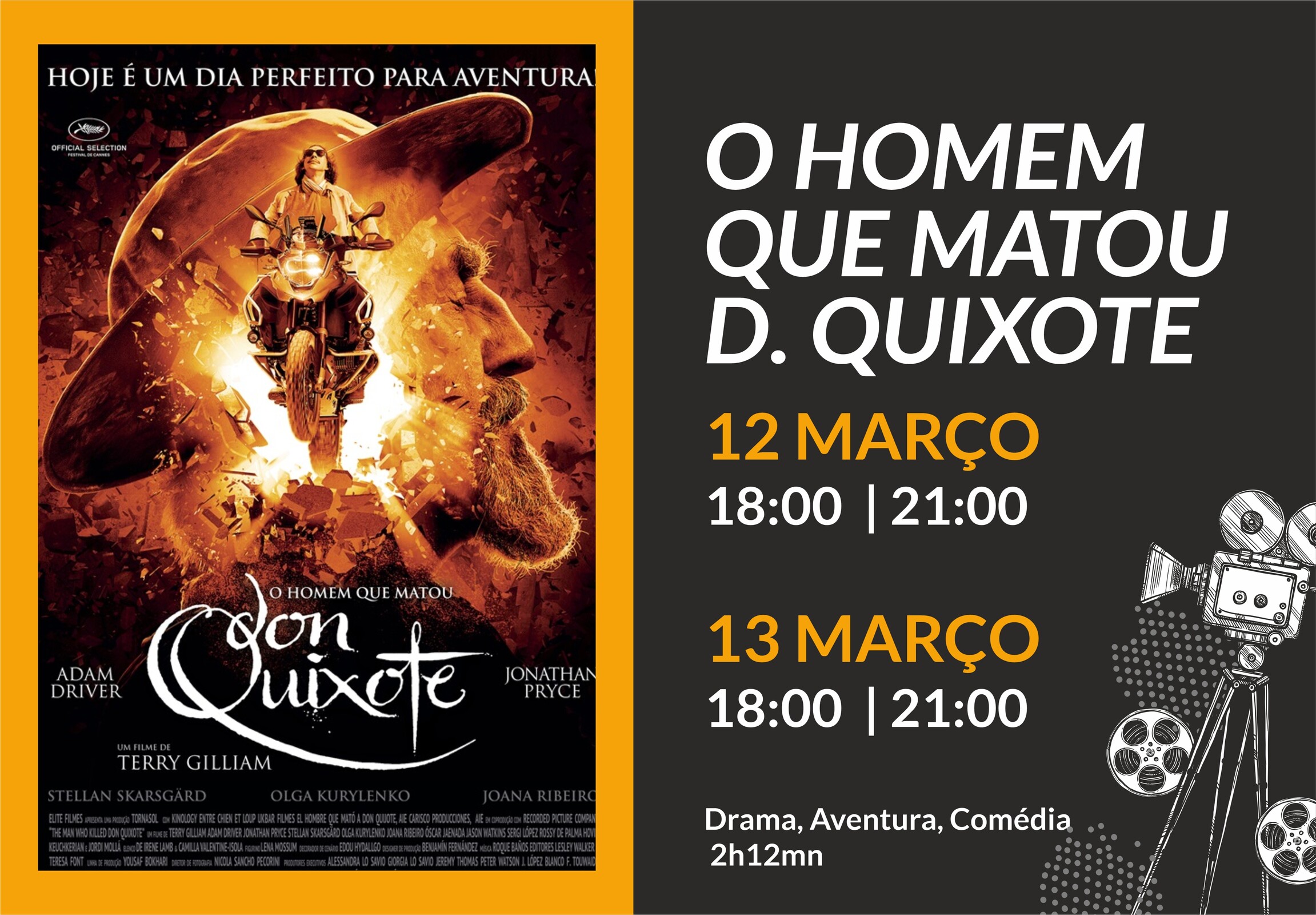 Cinema O Homem que matou D. Quixote