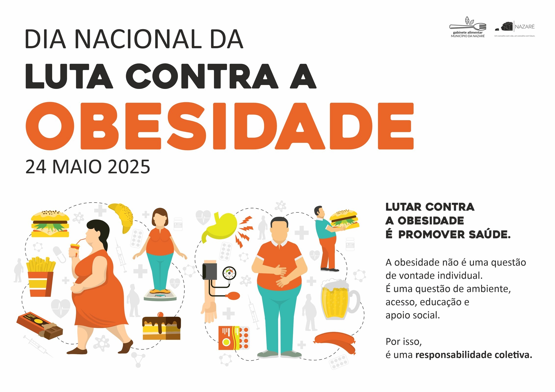 Nazaré associa-se à mensagem do Dia Nacional de Luta contra a obesidade