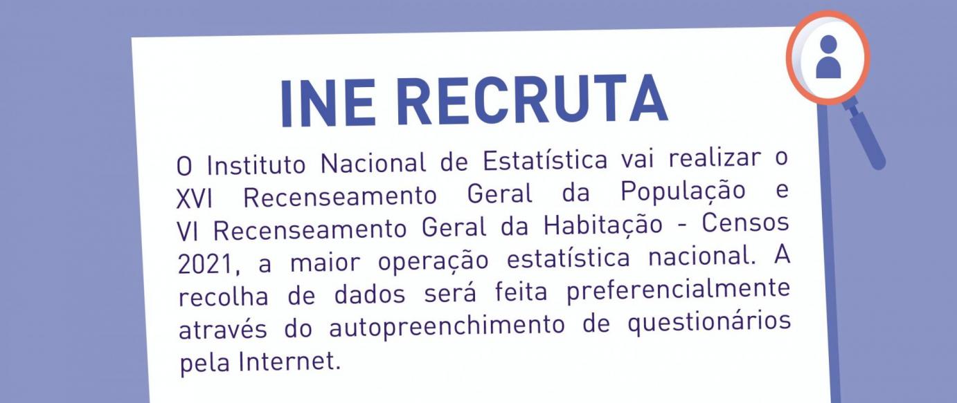 Recrutamento para o VI Recenseamento Geral da Habitação – Censos 2021