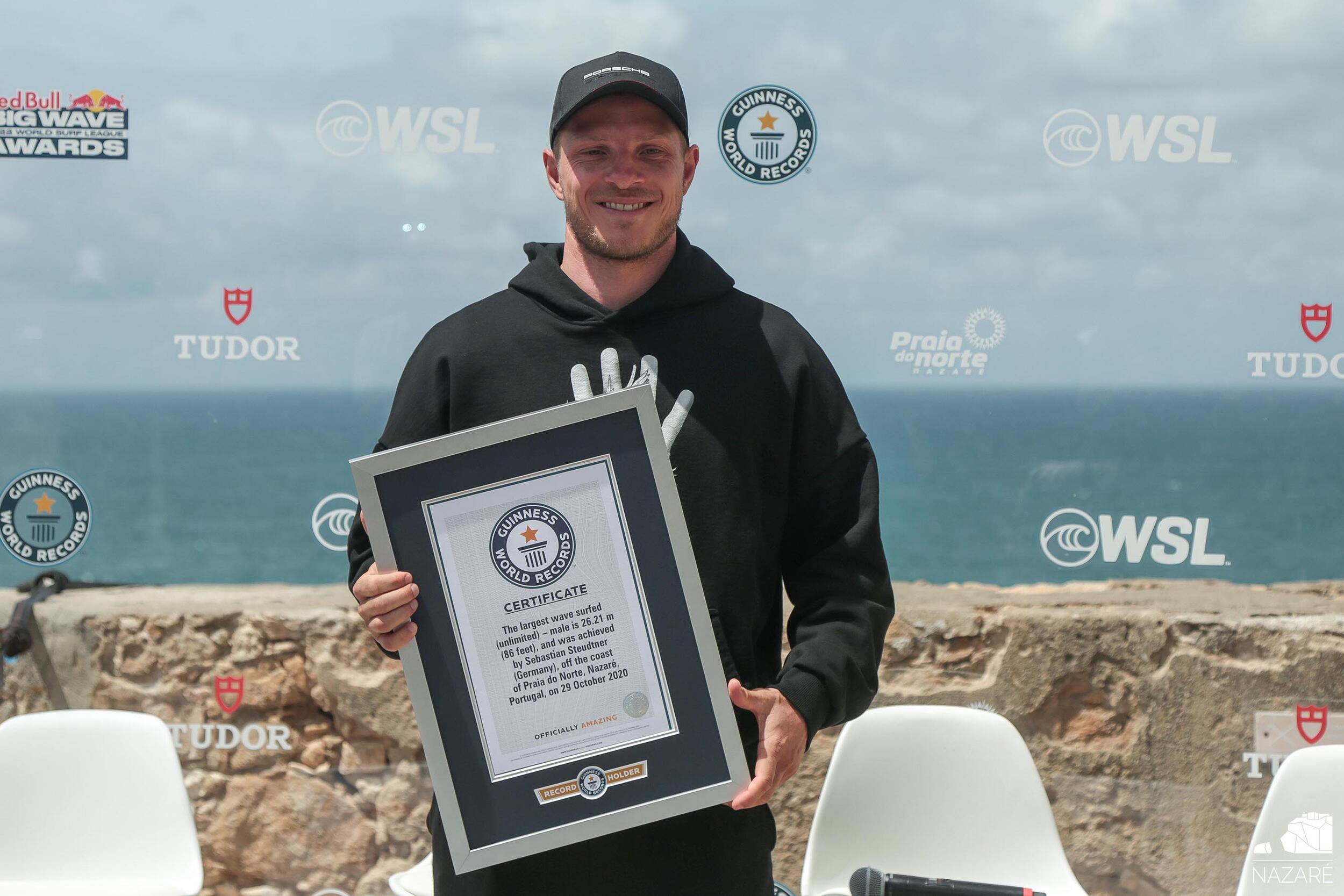 Sebastian Steudtner tem o novo recorde mundial da maior onda surfada